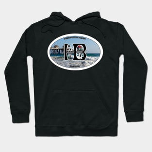 Huntington Beach Travel Sticker Hoodie